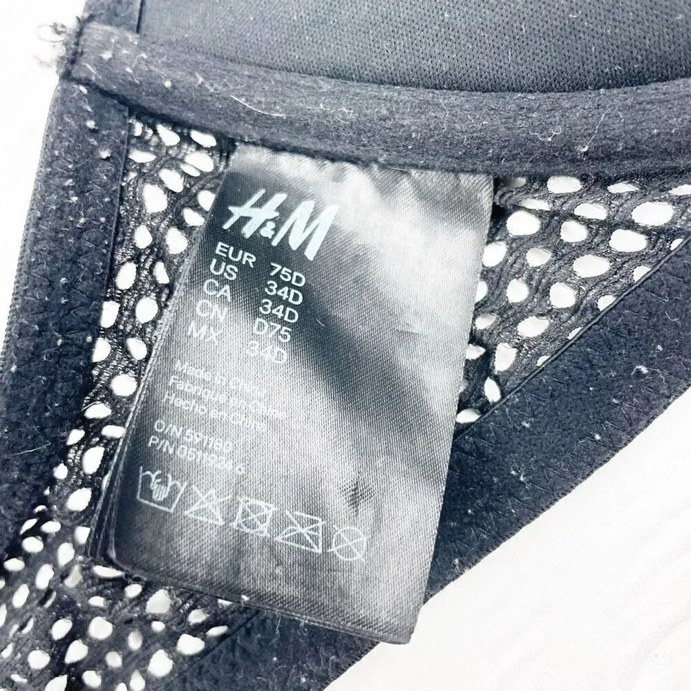 BUY 1 GET 1 FREE H&M 34D front close black lace bra